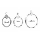 Real 925 Sterling Silver O Necklace Pendant for Women