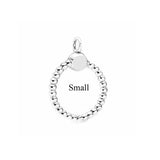 Real 925 Sterling Silver O Necklace Pendant for Women