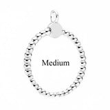 Real 925 Sterling Silver O Necklace Pendant for Women