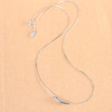 Minimalist Silver Pendant Necklace Snake Chain Real 925 Silver Jewelry