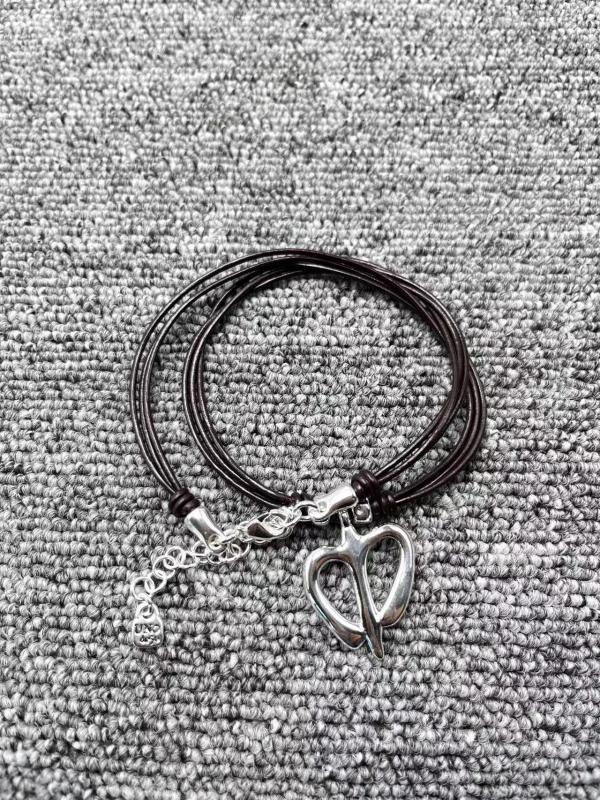 Electroplated Silver Knot Love Fork Chain Necklace Holiday Jewelry Gift