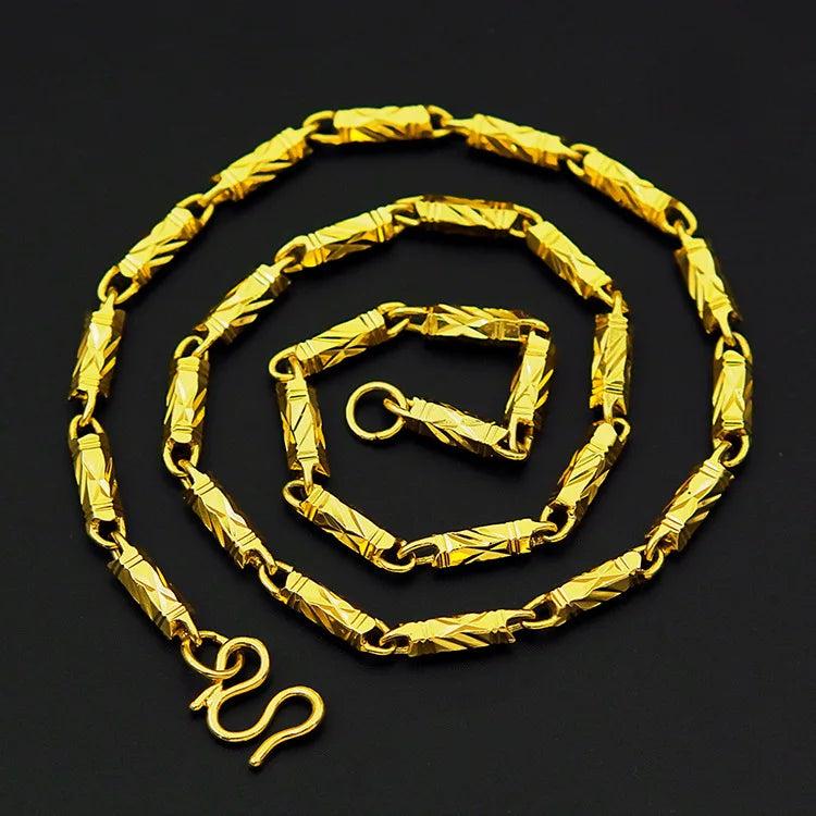 NK36 Vintage Solid 24KT Chain Necklaces for Men