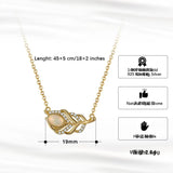 S925 Silver Necklace Leaf Pendant Opal Diamond Jewelry
