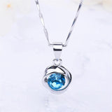 925 Silver Sapphire Pendant Necklace for Women