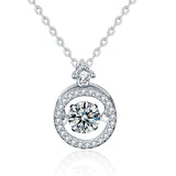 Sterling Silver Beating Heart Pendant Necklace