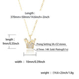 925 Silver Crown Pendant with Cubic Zirconia