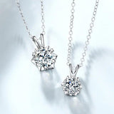 Moissanite Necklace 925 Silver Snowflake Diamond Necklace