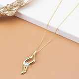 S925 Silver Necklace Women Pearls O-Shape Chain Arc Pendant