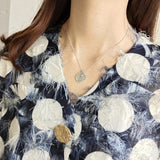 925 Silver Vintage Rose Flower Pendant Necklace for Women