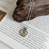 925 Silver Vintage Rose Flower Pendant Necklace for Women