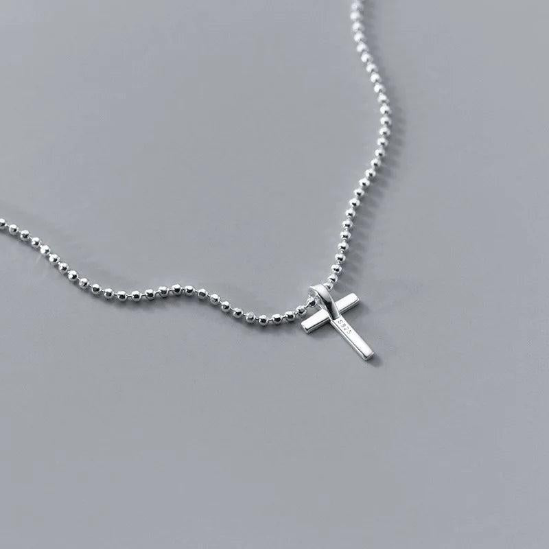 Classical Cross Wild Pendant Sterling Silver Female Necklace