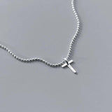 Classical Cross Wild Pendant Sterling Silver Female Necklace