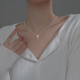 Classical Cross Wild Pendant Sterling Silver Female Necklace