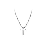 Classical Cross Wild Pendant Sterling Silver Female Necklace