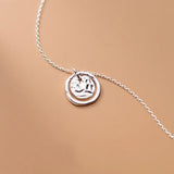 Geometric Circles Necklace & Pendant 925 Sterling Silver for Women