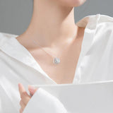 Geometric Circles Necklace & Pendant 925 Sterling Silver for Women