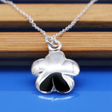 925 Silver Camellia Necklace Flower Pendant Choker Gift Jewelry