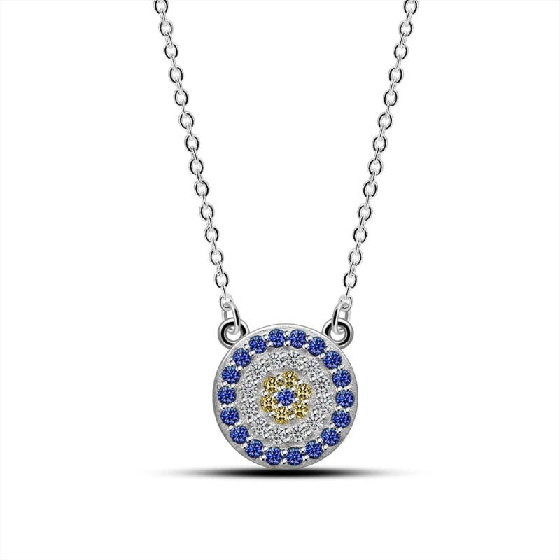 925 Silver Flowers-Evil Eye-Palm Hand Choker Women Greek Protection Jewelry