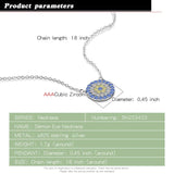 925 Silver Flowers-Evil Eye-Palm Hand Choker Women Greek Protection Jewelry