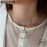 925 Sterling Silver Twist Chain Choker Necklace For Women