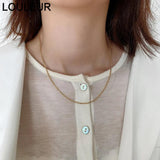 925 Sterling Silver Twist Chain Choker Necklace For Women