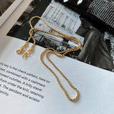 925 Sterling Silver Twist Chain Choker Necklace For Women
