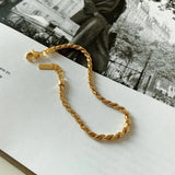 925 Sterling Silver Twist Chain Choker Necklace For Women