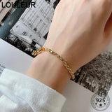 925 Sterling Silver Twist Chain Choker Necklace For Women