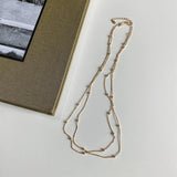 925 Silver Choker Necklace for Women Minimalist Double Layer Snake Chain
