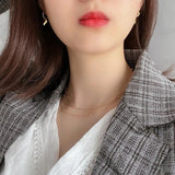 925 Silver Choker Necklace for Women Minimalist Double Layer Snake Chain