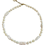 Baroque Pearl Strand Necklace Bridal Pearls Freshwater Pearl Choker Jewelry