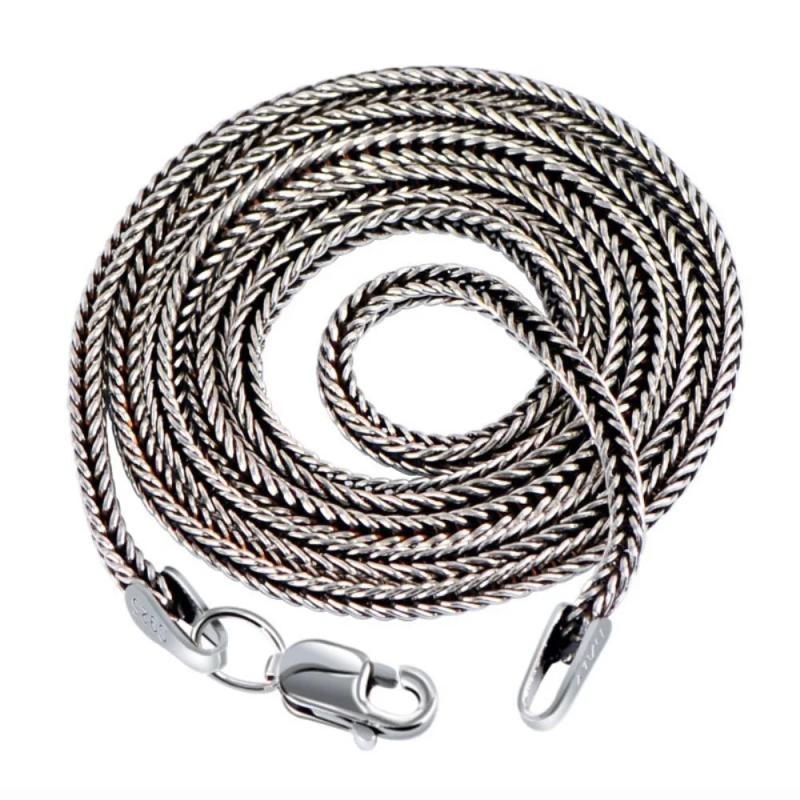 Sterling Silver Chain 1.6mmW Wheat Necklace