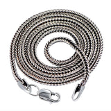 Sterling Silver Chain 1.6mmW Wheat Necklace