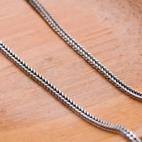 Sterling Silver Chain 1.6mmW Wheat Necklace