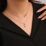 925 Silver Necklace Star Moon Pendant Choker for Women