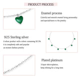 Laya 925 Sterling Silver Enamel Heart Necklace Women's Jewelry