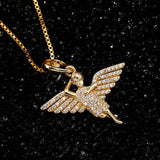 Silver Angel Pendant Necklace 925 Sterling Silver Women Jewelry