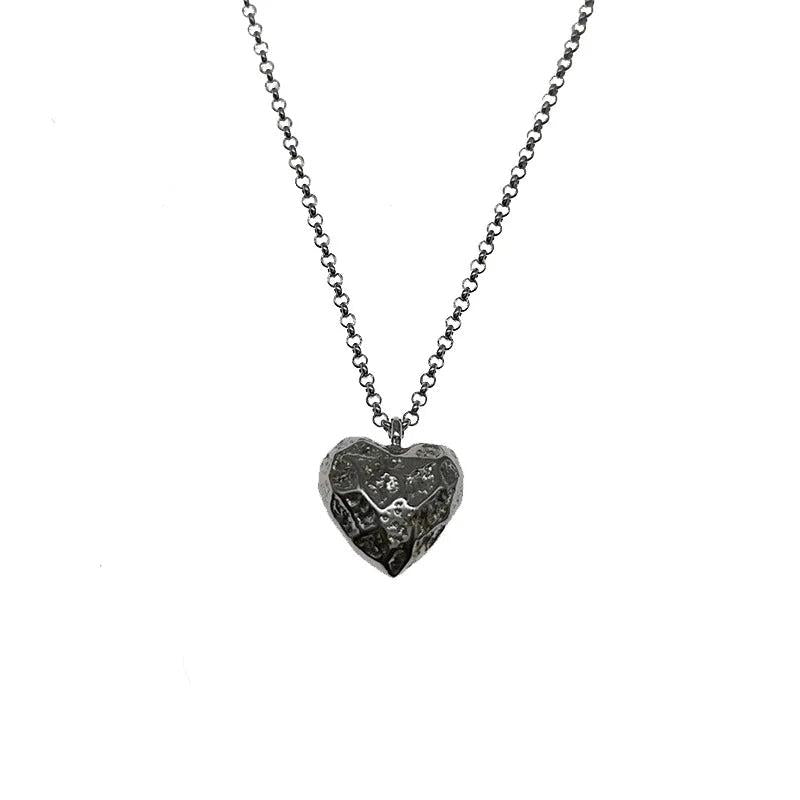 925 Silver 18K Heart Pendant Necklace for Women
