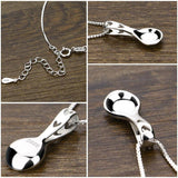 925 Silver Spoon Pendant Necklace Minimalist Birthday Gift