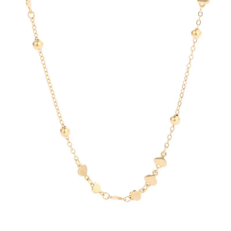 925 Sterling Silver Heart Link Chain Necklace For Women