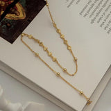 925 Sterling Silver Heart Link Chain Necklace For Women