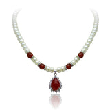 Natural Freshwater Pearl Necklace Pendant for Women Girls