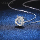 Rose Flower Heart Moissanite Necklace Eternity Jewelry