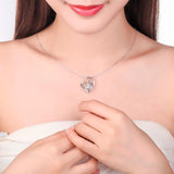925 Silver Mother's Love 18k Plated Heart Necklace