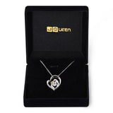 925 Silver Mother's Love 18k Plated Heart Necklace