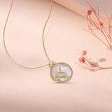 925 Silver Necklace Unicorn Fritillary Agate Couple Crystal Birthday Gift