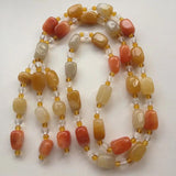Natural Chalcedony Jade Beads Bracelets Sweater Chain for Men Women