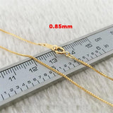 14KGF Filled Necklace 0.85mm Box Chain Stamp:1/20
