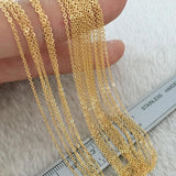 Flat O Chain 1.28mm Filled Necklace 14KGF Stamp