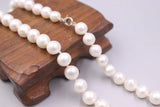 9.5-10mm Freshwater Pearl Beads Chain Necklace Gift